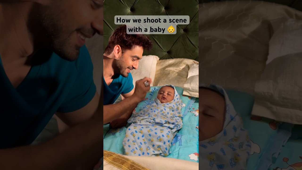Shooting we a baby takes off all the tiredness and stress of work #abhimaan