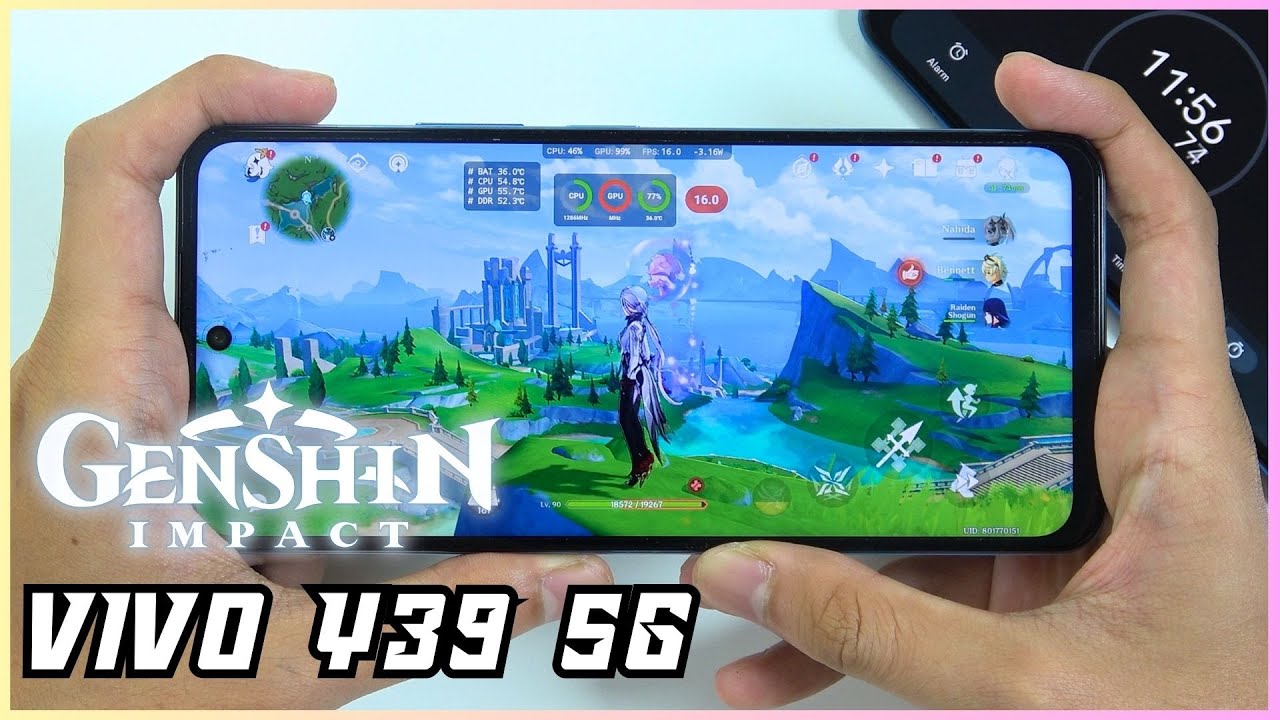 Vivo Y39 5G Genshin Impact Gaming test | Snapdragon 4 Gen 2, 120Hz Display