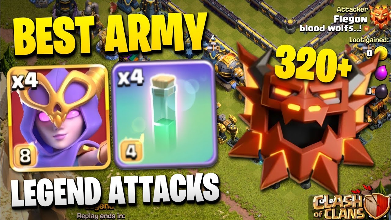 Best 320+ Th18 Super Witch Legend League Attack Strategy | Th18 Legend Army + Link