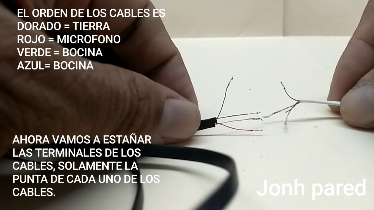 COMO ARREGLAR AUDIFONOS MANOS LIBRES CAMBIANDO ENTRADA 3.5MM