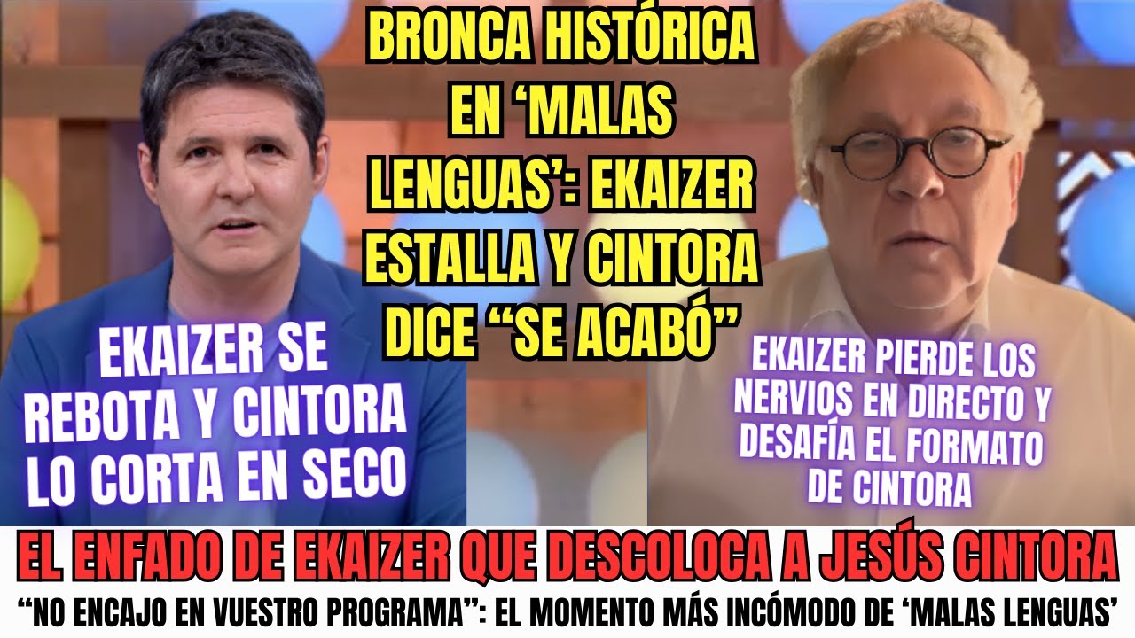 🔥 Explota Ernesto Ekaizer en directo y amenaza con irse Cintora le para los pies en pleno programa