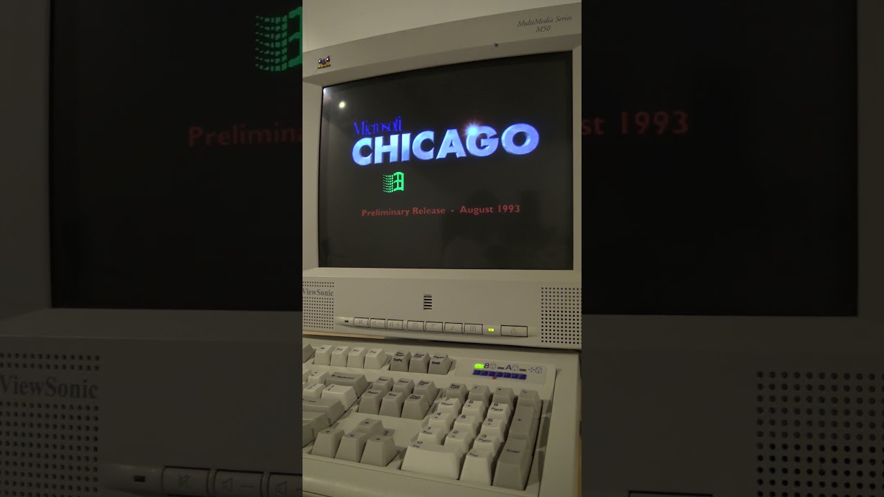 Boot Microsoft Chicago Build 58s early Windows 95 beta version on Pentium Overdrive in the BACKROOMS
