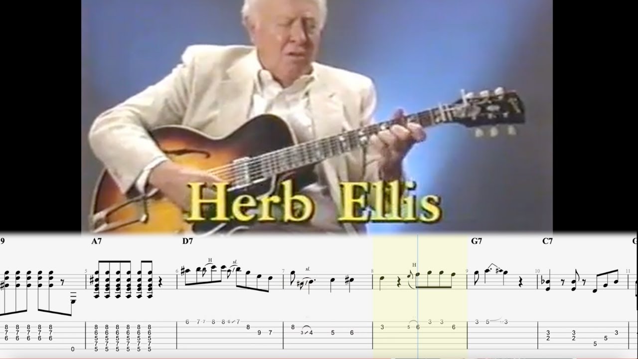 The Art of Swing: Herb Ellis' Iconic Guitar Playing - Transcription TAB
