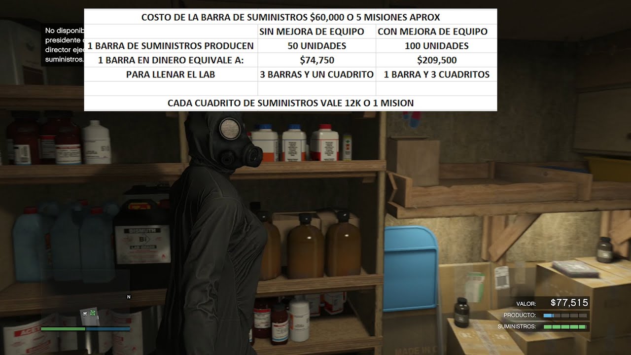 GTA 5 ONLINE MEJORADO - GUÍA LABORATORIO DE ÁCIDO / MISIONES, NÚMEROS ACELERACIÓN / GUERRA DE DROGAS