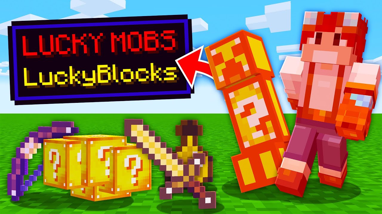 MOBS são LUCKY BLOCK no minecraft