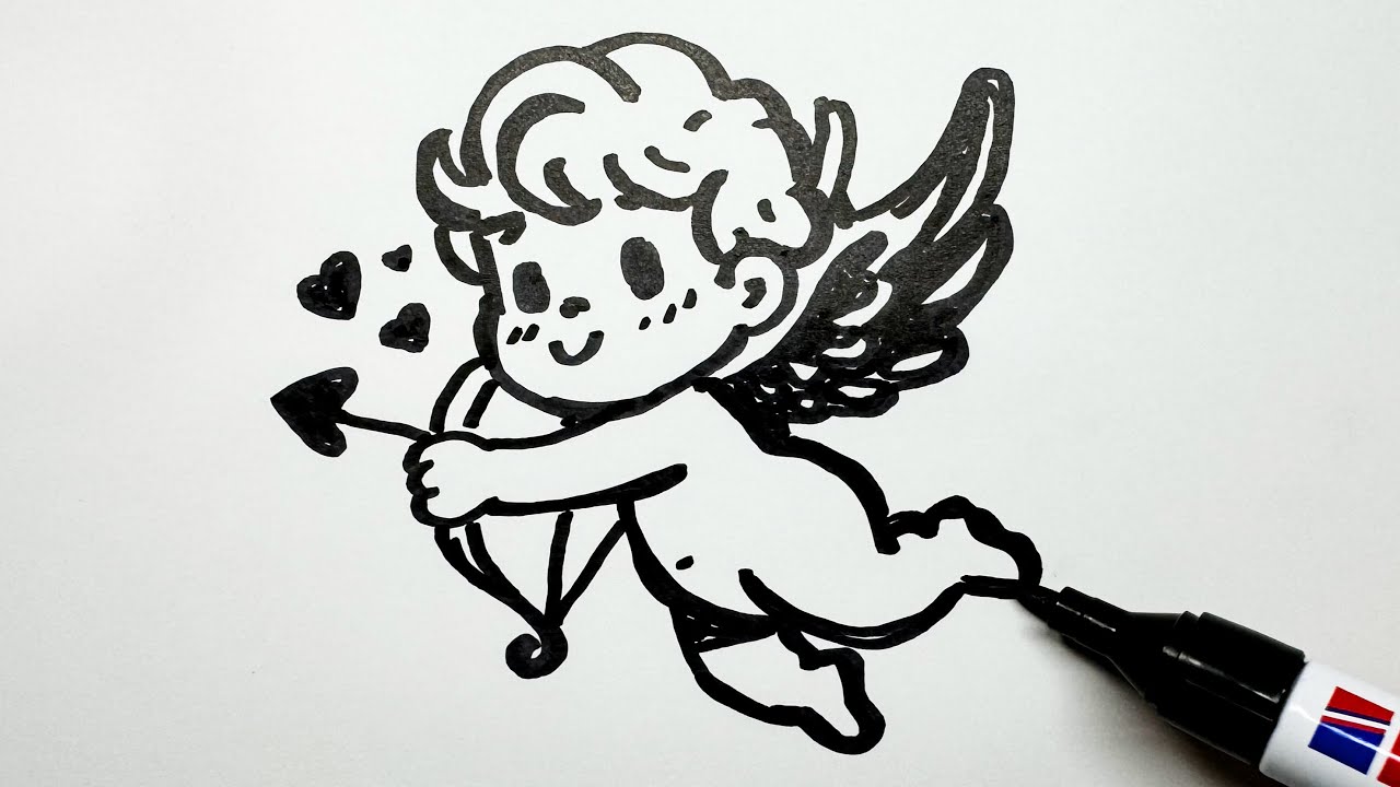 How to Draw Cupid for Valentine's Day