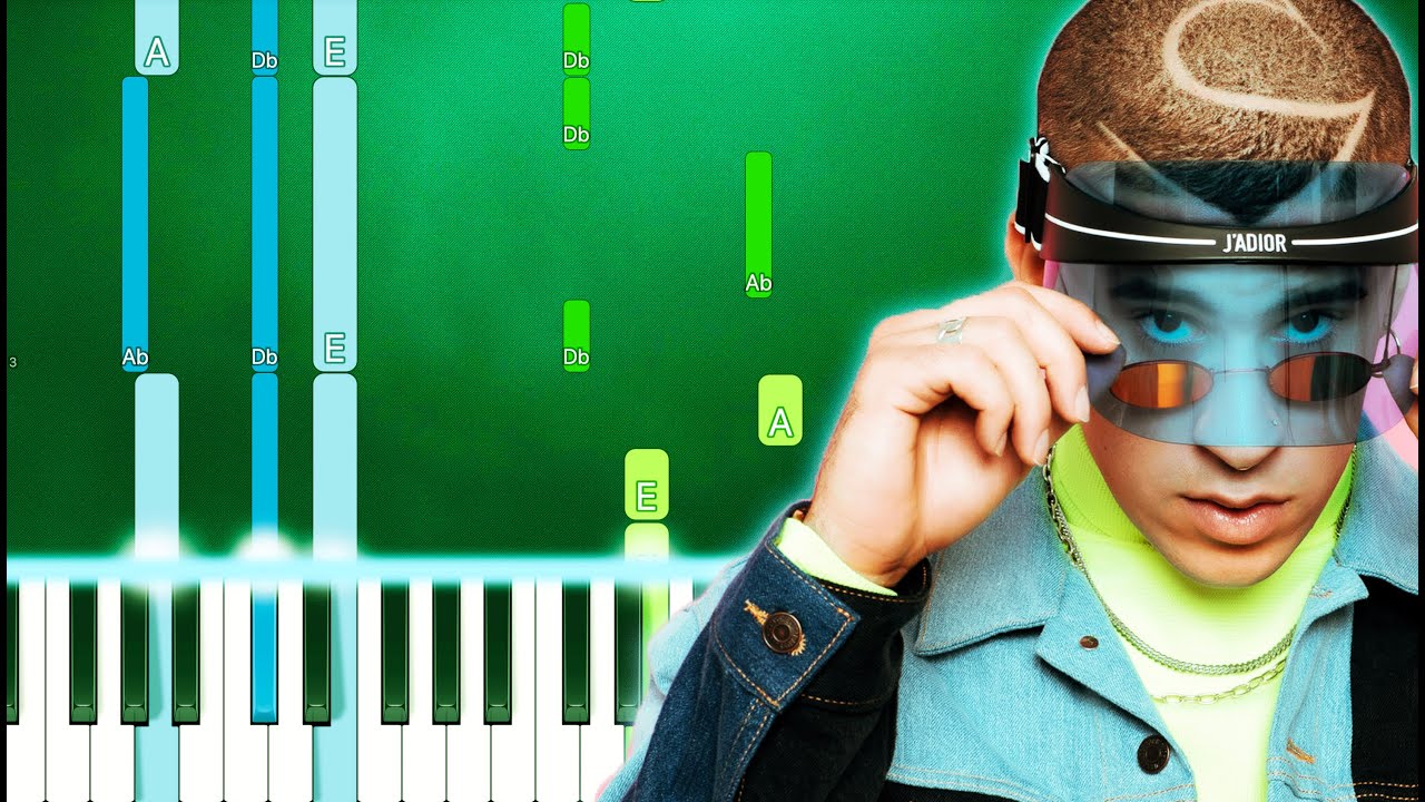Bad Bunny x Jowell & Randy x Ñengo Flow - Safaera (Piano Tutorial Easy)