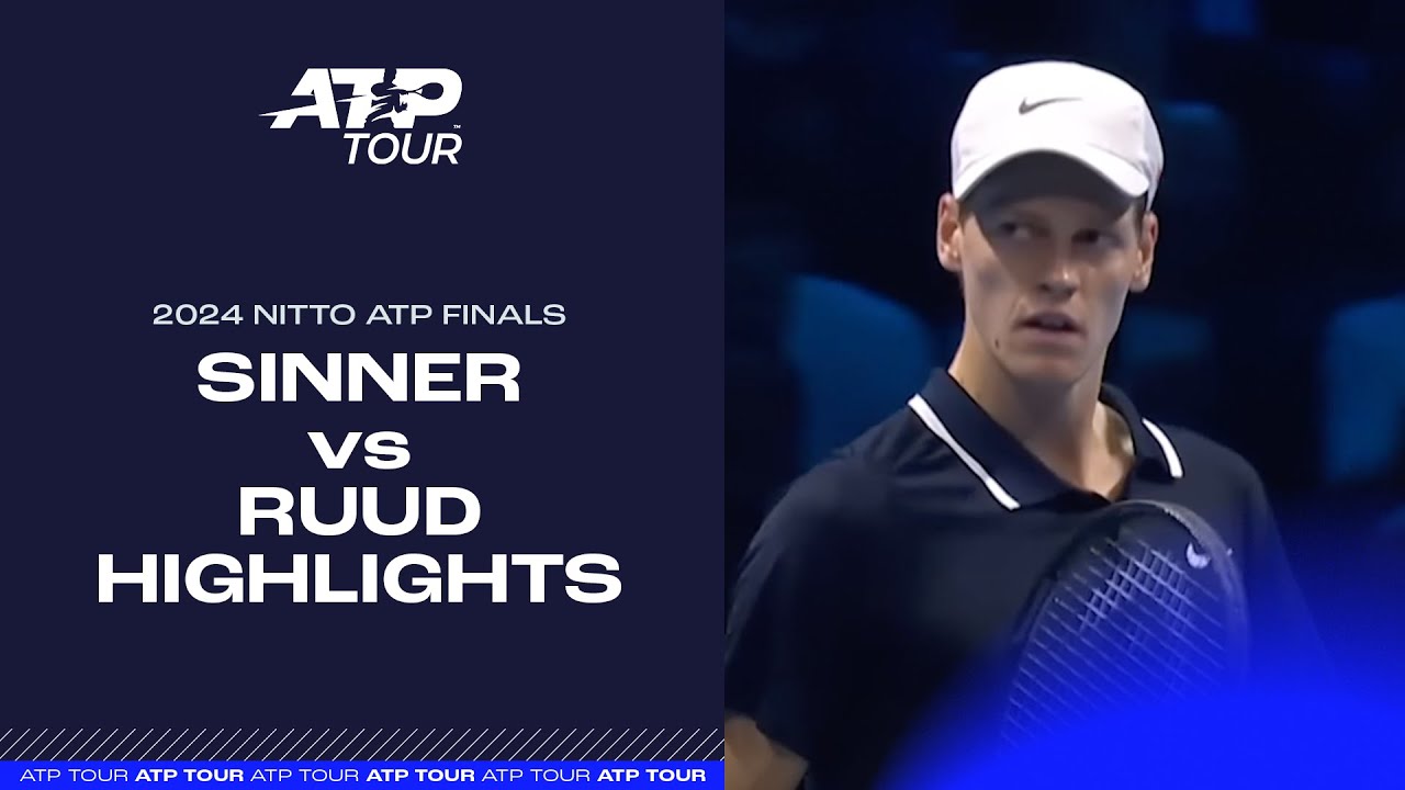 2024 Nitto ATP Finals: Sinner vs Ruud Highlights
