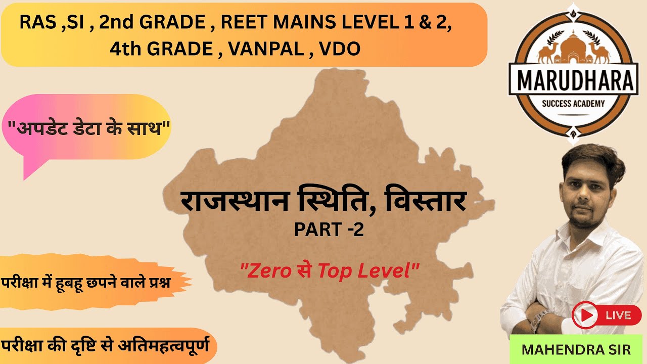 राजस्थान की स्थिति और विस्तार | Rajasthan Geography | RBSE | GK part 2