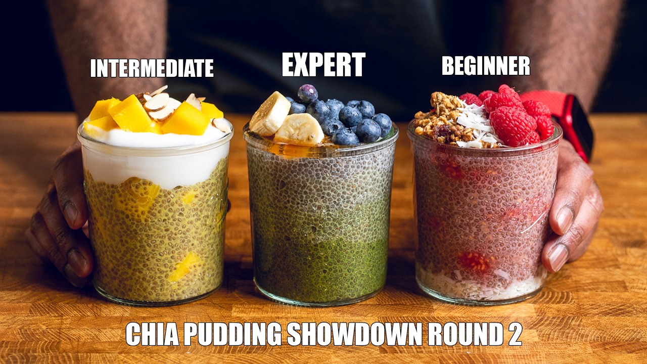 Chia Pudding SHOWDOWN 2: Which Recipe Reigns Supreme? (Beginner/Intermediate/Expert) | Vegan Recipes
