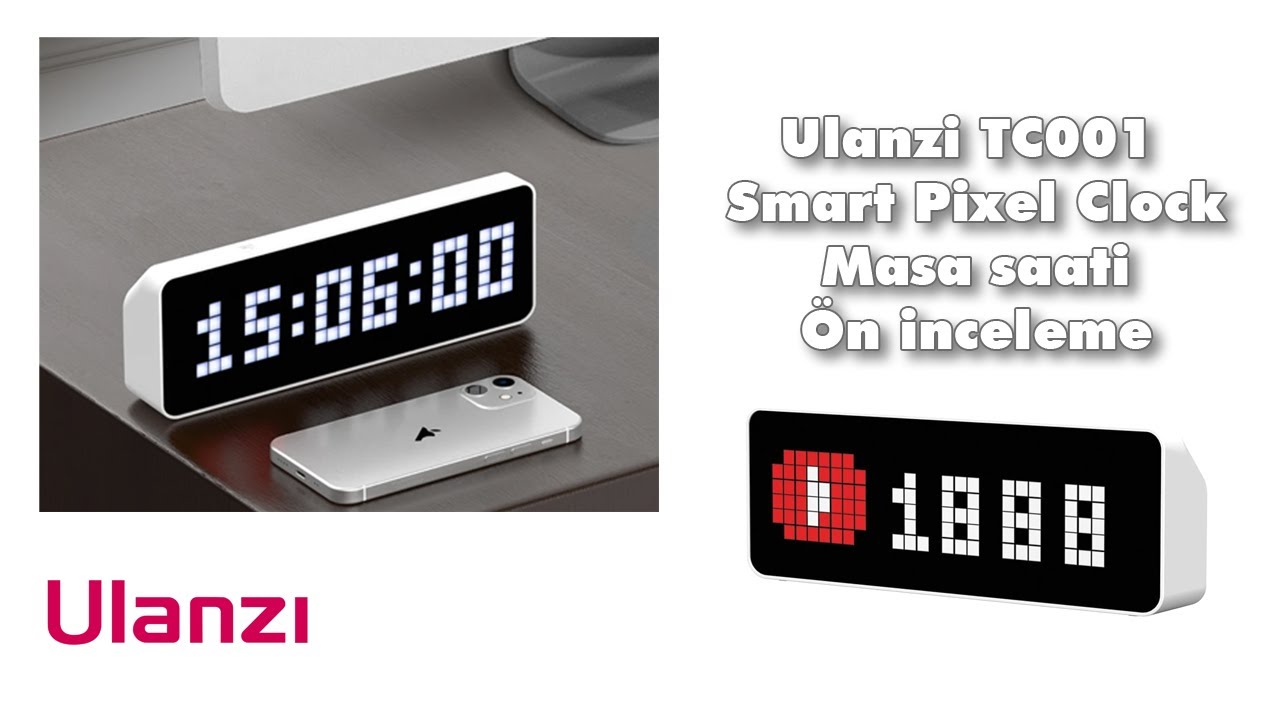 Ulanzi Tc001 smart pixel clock masa saati &ouml;n incelemesi