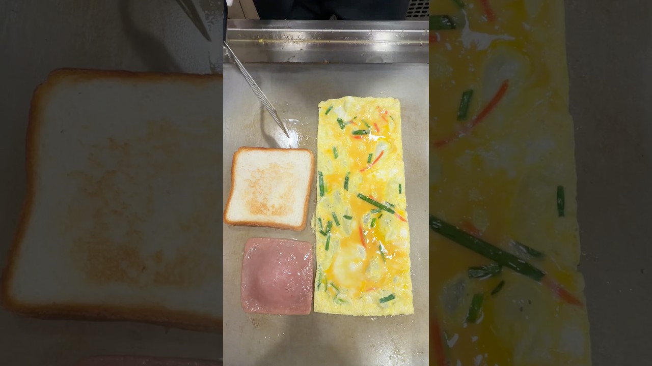 The Perfect Korean Breakfast Toast #shortsfeed #food #shortvideo