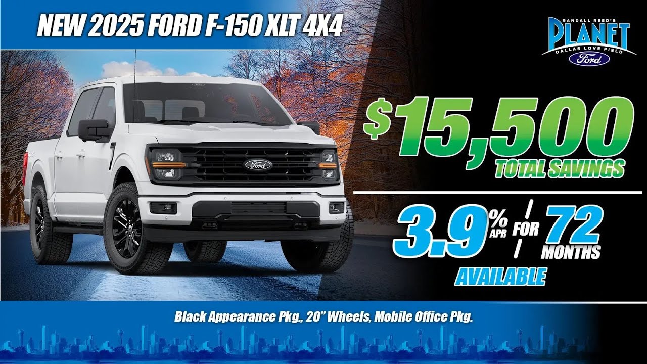 New 2025 Ford F-150 XLT | $15,500 OFF | 3.9% APR for 72m | Ford Dealer in Dallas, TX