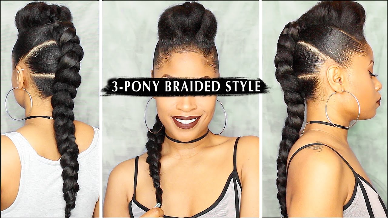 DOPE 3-PONY BRAIDED STYLE 🔥 | Tutorial