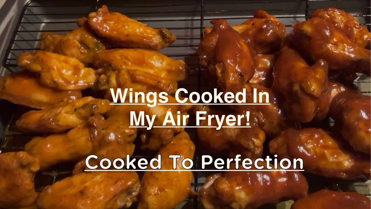 Air fried wings- I was very pleased with the turn out!!