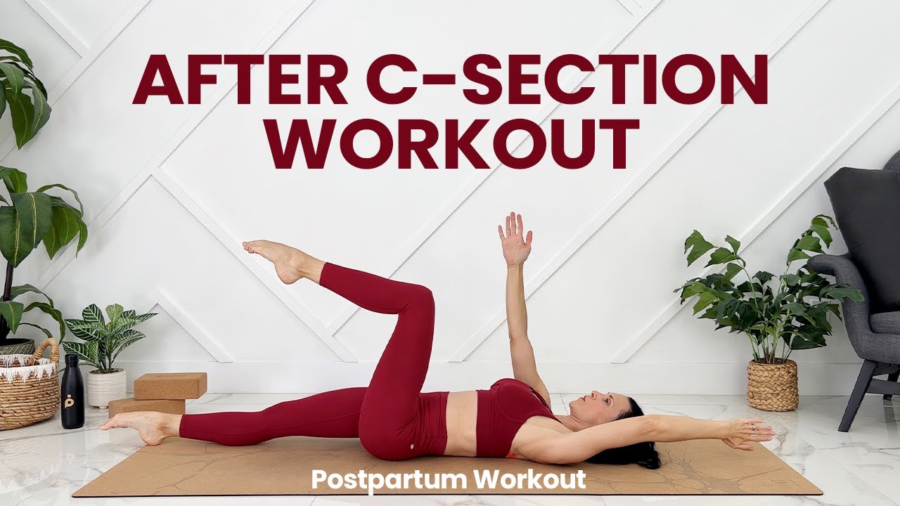 After C-Section Exercises (17-Min Postpartum C-Section Workout)