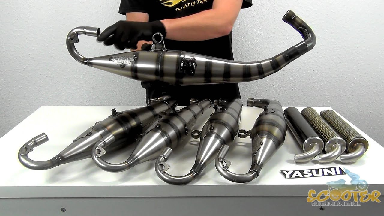 Produktvideo Auspuff Yasuni Carrera 16 20 21 30 + Erklärung Resonanzauspuff | scooter-prosports.com