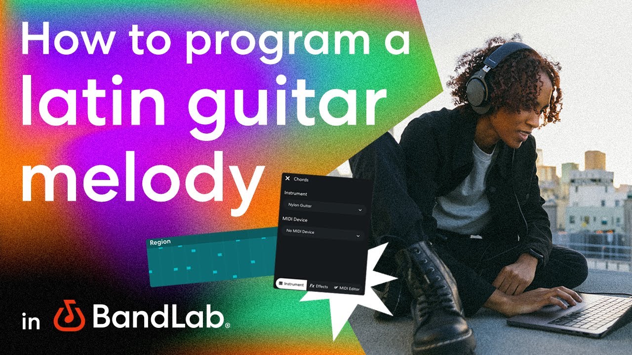How to program a Latin guitar melody with BandLab's free web Studio (BandLab Tutorial)