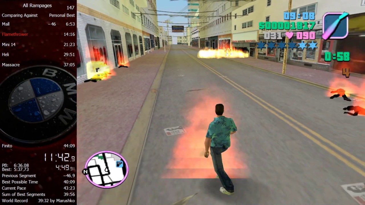 GTA:Vice City All Rampages Speedrun in 42:08