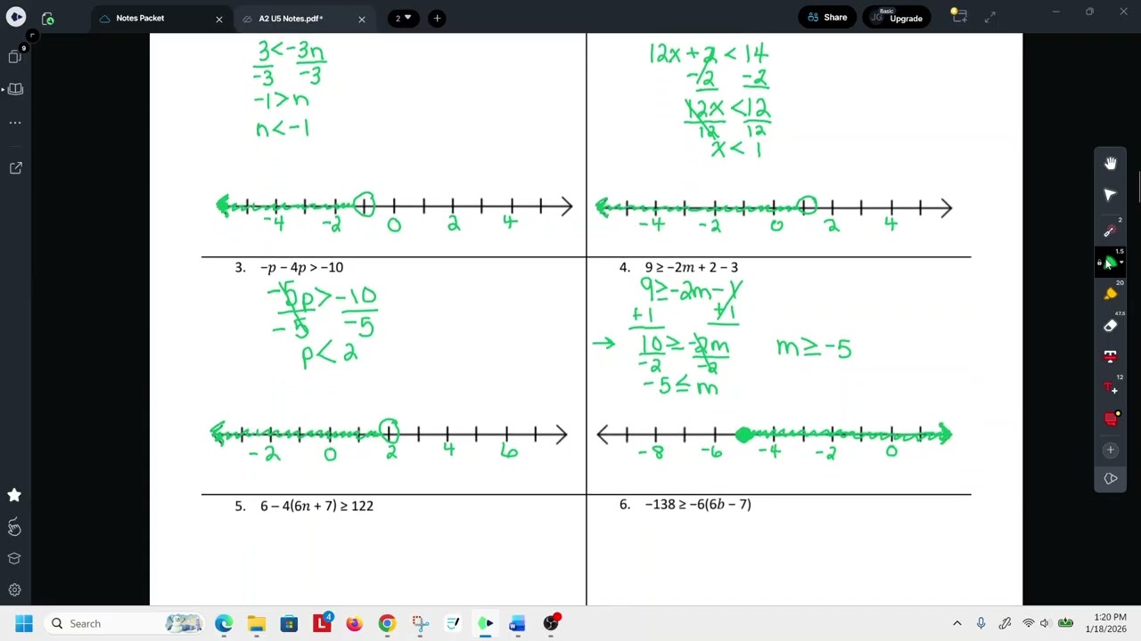 6-2 Multi-Step Inequalities