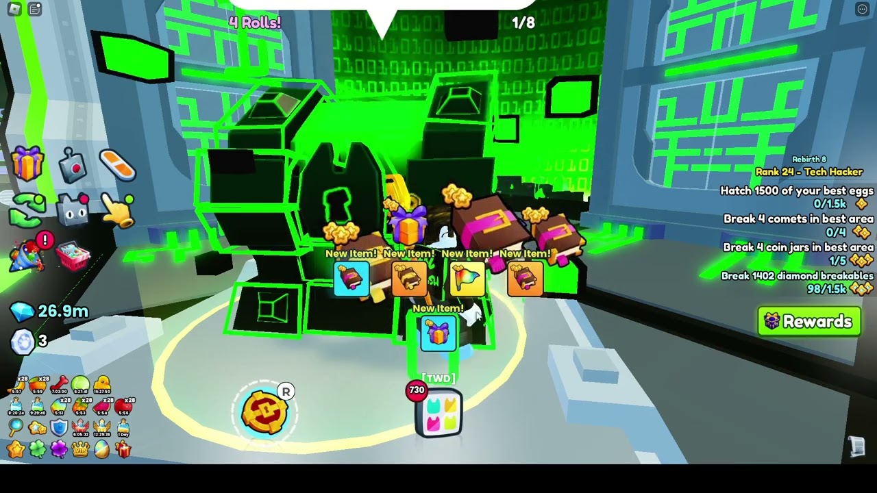 Opening 121 Hacker Keys on Pet Sim 99!