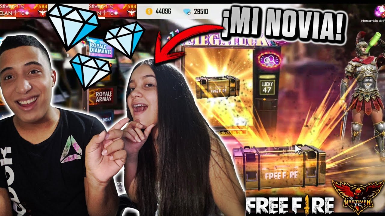 MI NOVIA OBTIENE EL NUEVO SET DEL LUCK-ROYALE CON MUY POCOS DIAMANTES Y SE HACE UNA KILL •FREE FIRE•
