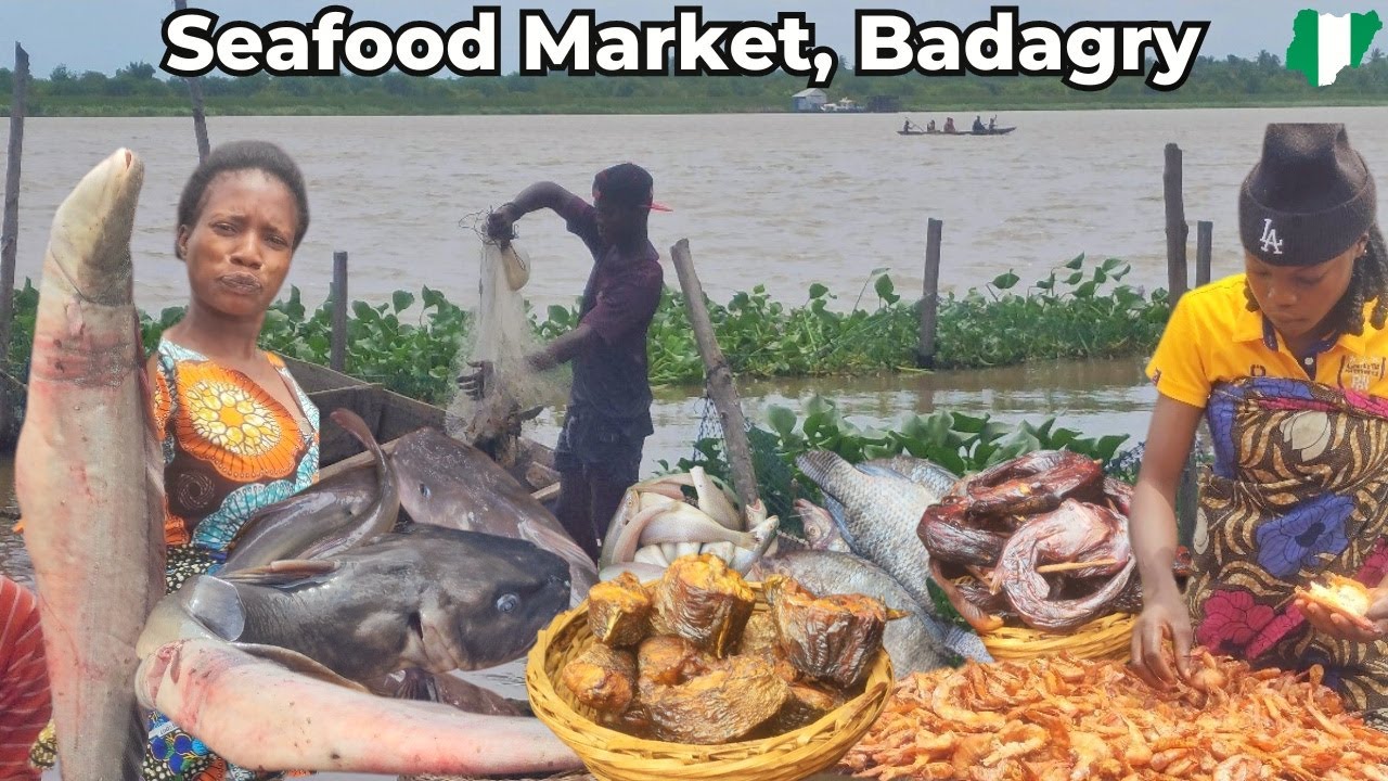 Cheap Market: Badagry Seafood Market in Lagos, Nigeria | Dry & Fresh Fish Market | Rural Village