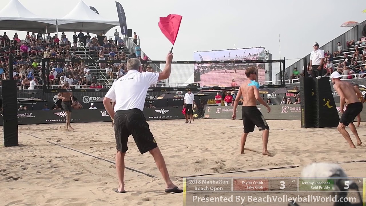 2018 AVP Manhattan Beach Open Men's Semifinal Ta Crabb & Gibb vs  Casebeer & Priddy