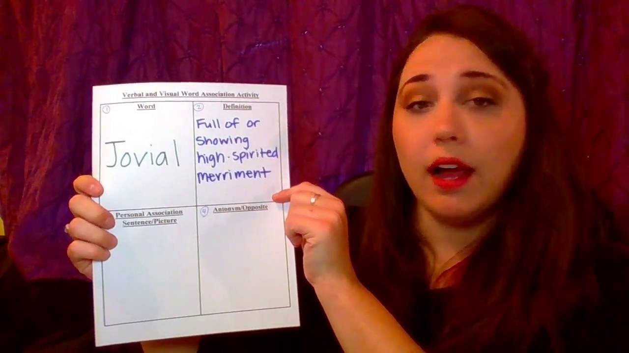 Verbal and Visual Word Association Strategy Activity