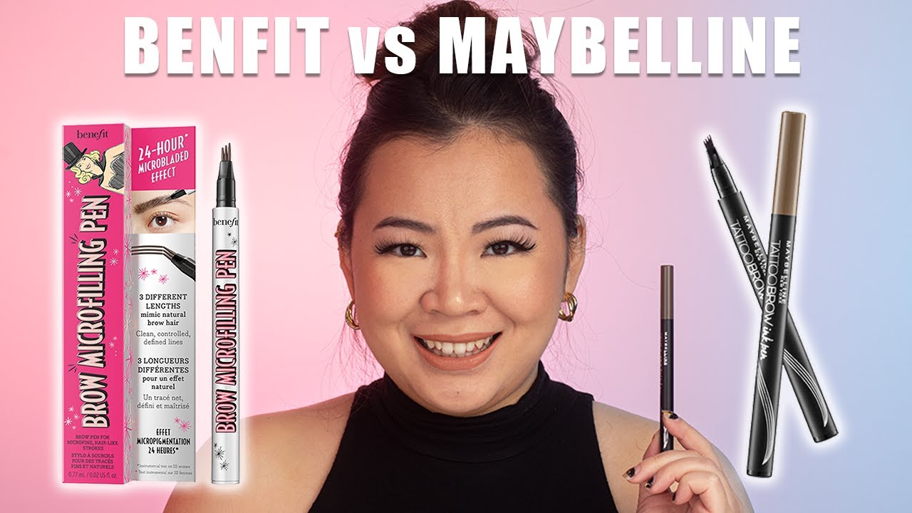 Benefit Brow Microfilling Pen vs Maybelline Tattoo Brow Ink Pen Review// Which one won?