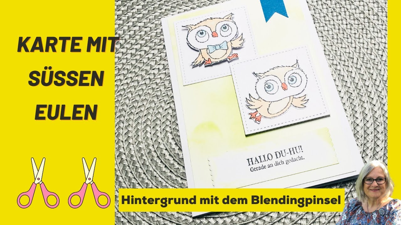 Karte basteln I den Hintergrund gestalten I EULEN STEMPEL  I SU