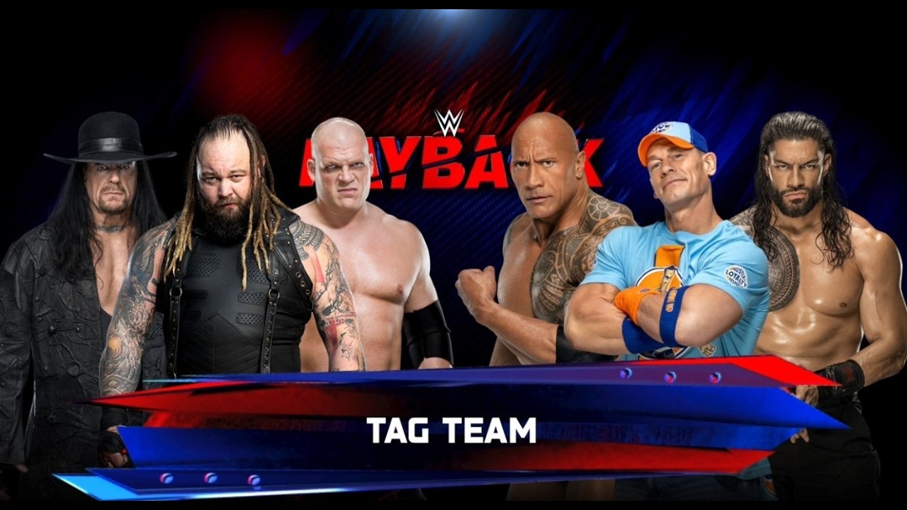 FULL MATCH - ROMAN REIGNS & THE ROCK & JOHN CENA VS UNDERTAKER & KANE & BRAY WYATT #wwe #2k25 #ps5