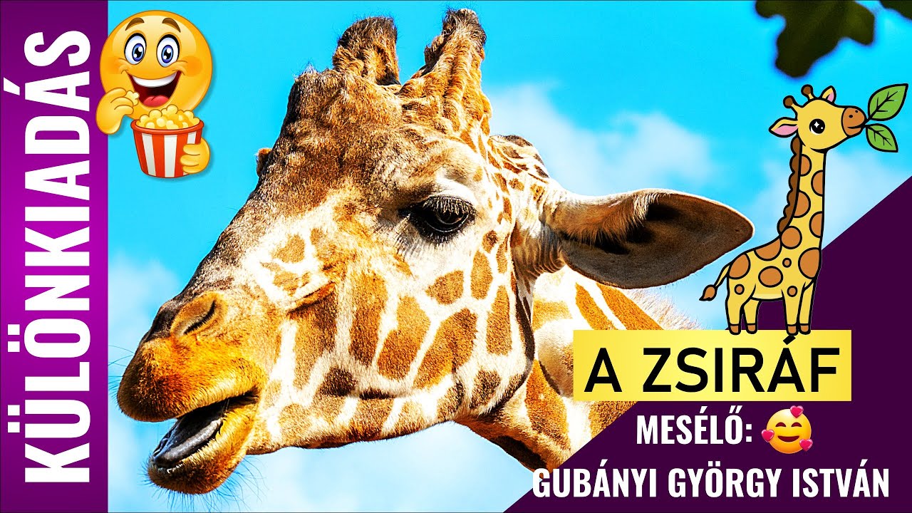A ZSIRÁF - Különkiadás 🥰 - Gubányi György István hangjával 🍿🎉 😊 | Állatok gyerekeknek