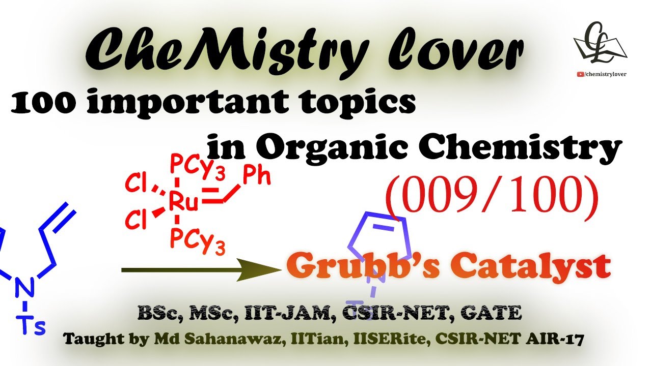 Alkene metathesis: Grubb’s Catalyst (009/100) || 100 important topics in Organic Chemistry