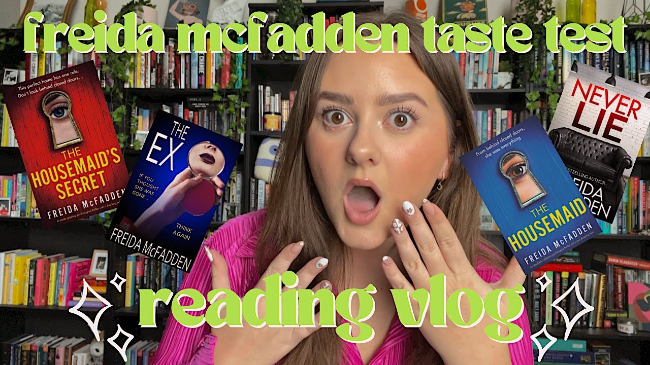 THRILLER READING VLOG 2023 | freida mcfadden taste test, a book haul + controversy… don't sue me pls