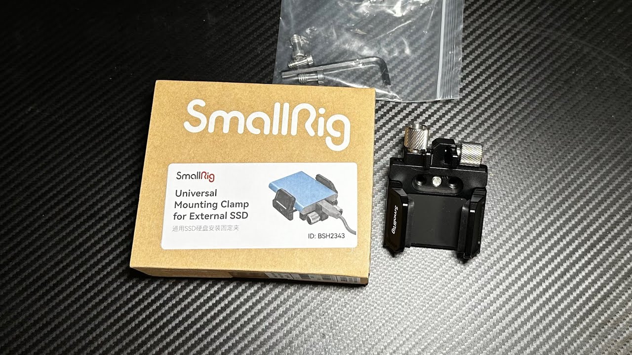 SmallRig Universal Mounting Clamp for external SSD (iPhone 15/Android/Camera) - Silent Unboxing