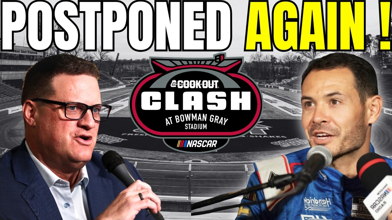 Гонка NASCAR Cook Out Clash несколько раз откладывалась из-за исторической снежной бури на трассе...