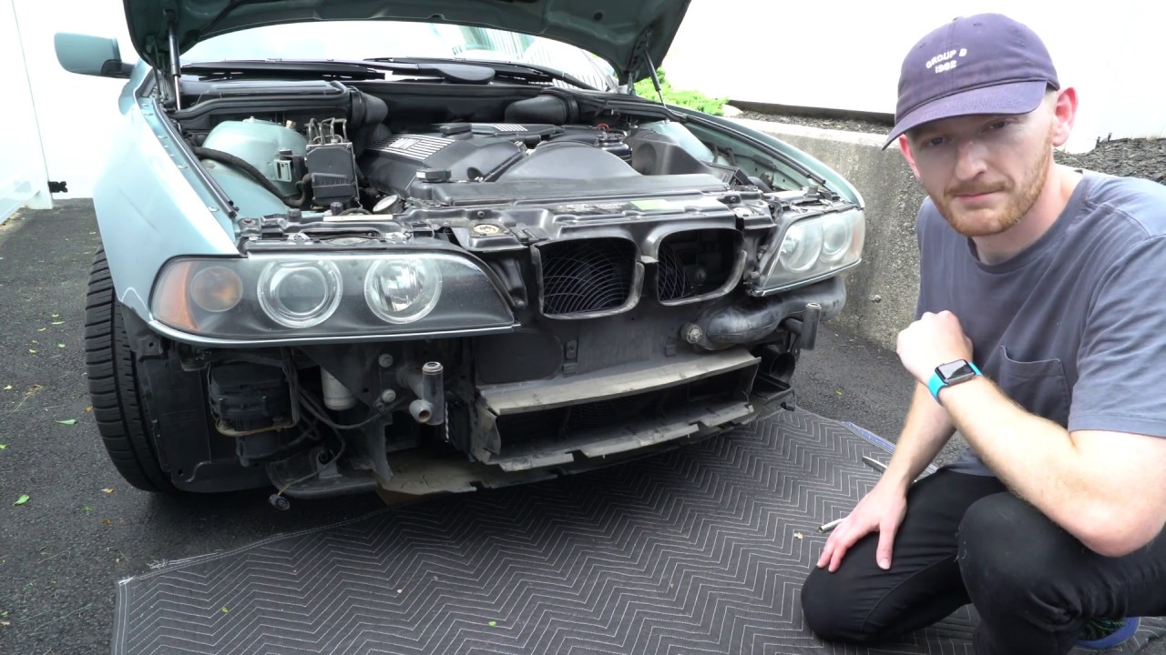 E39 5 Series BMW Auxiliary Aux Electric Fan Removal and Replacement DIY in 4K