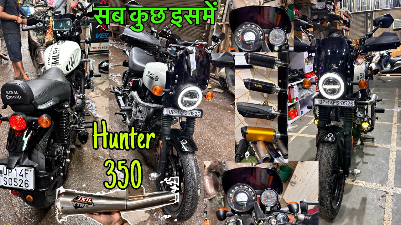 Hunter 350 modified एक वीडियो में ही सब कुछ | hunter 350 exhaust sound 😱