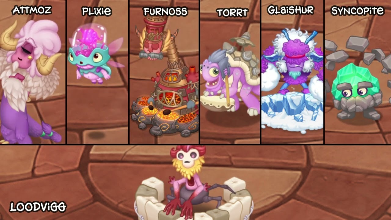 Celestial Island Full Song but Each Monster is Zoomed in! (Sounds Better)