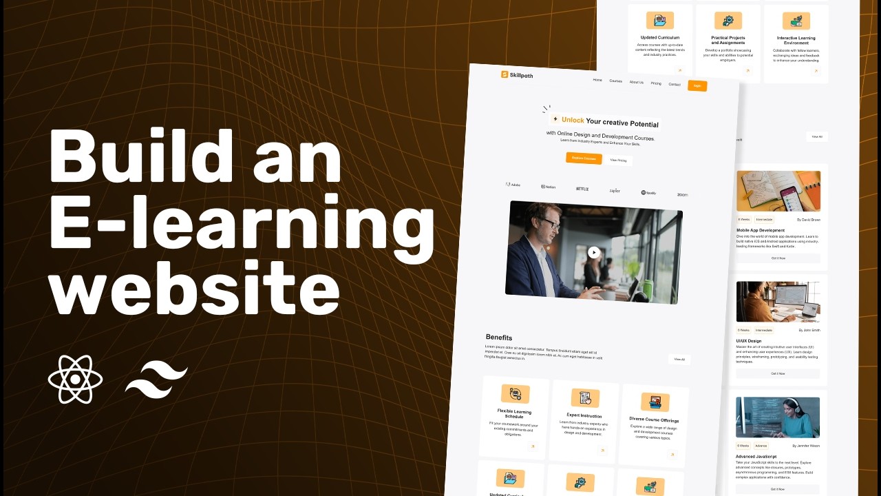 Building an Education Website with React.js & Tailwind CSS