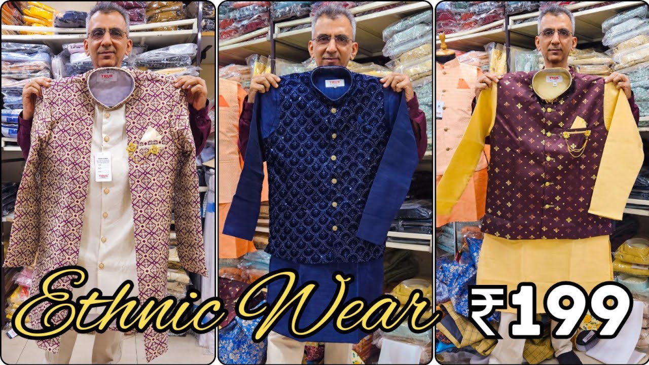 Mumbai Ethnic wear Wholesale Market in Ulhasnagar, Men's Traditional Wear Kurta Pajama