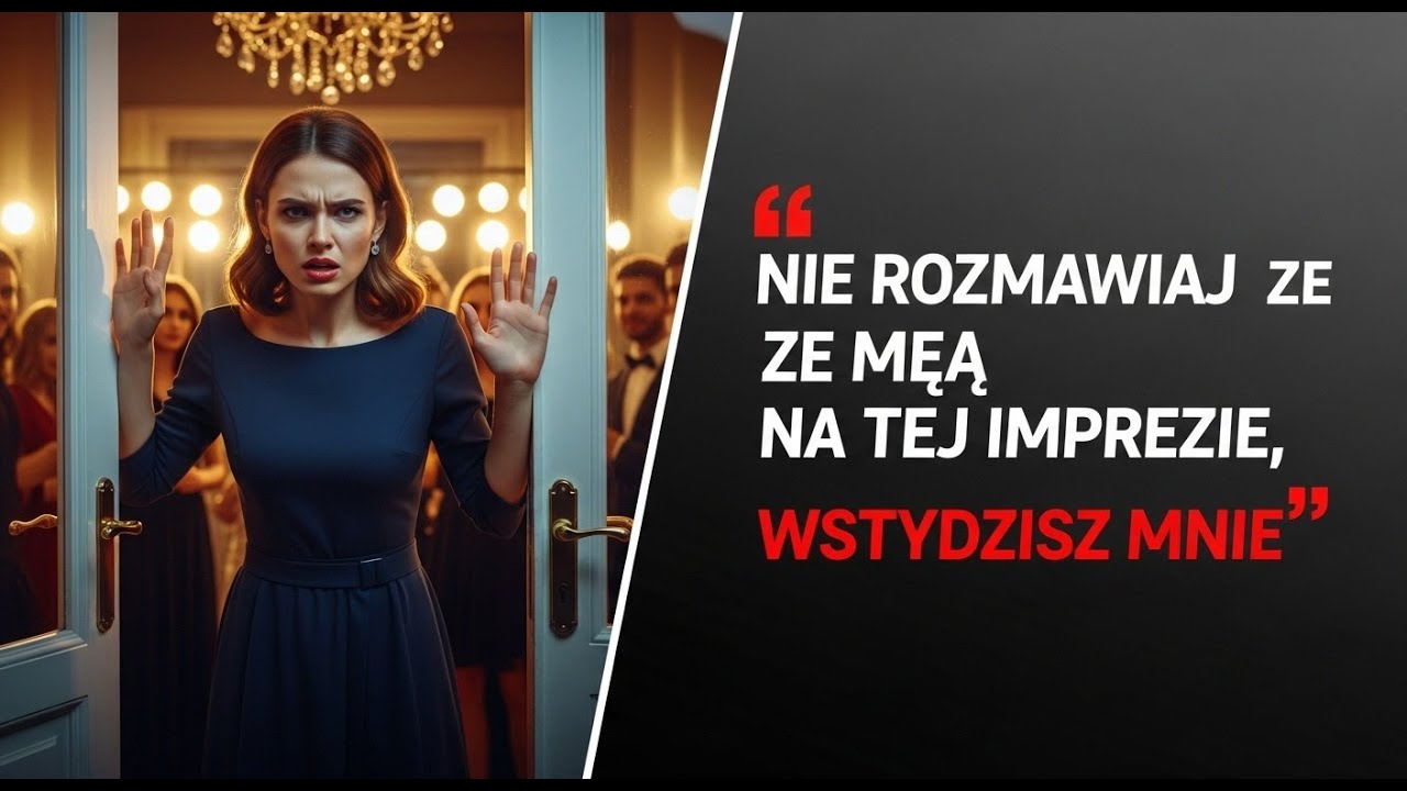 „Nie rozmawiaj ze mną na tej imprezie, wstydzisz mnie” — zażądała w drzwiach.