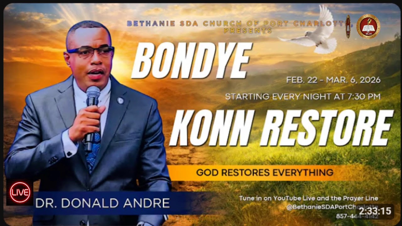 Bon Dyé konn restoré |  Dr. Donald Andre 3-2-2026