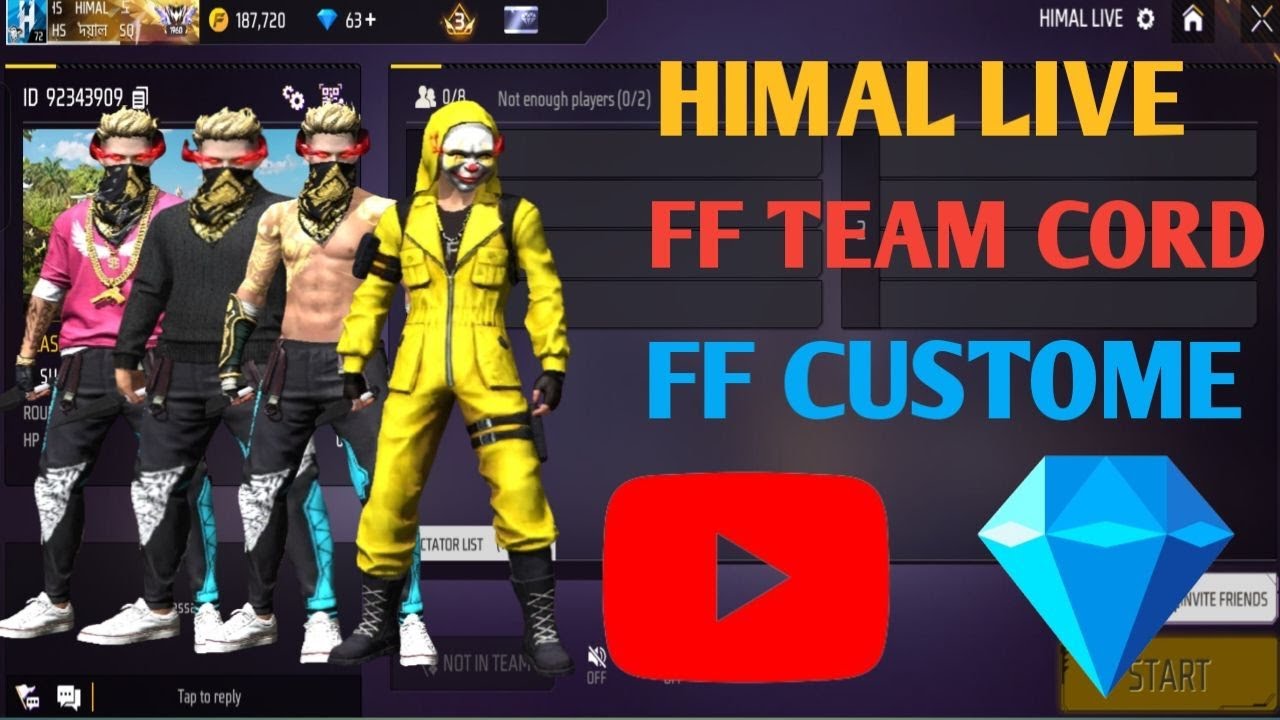 FREE FIRE TEAM CORD.FREE FIRE BR RANK PUSH