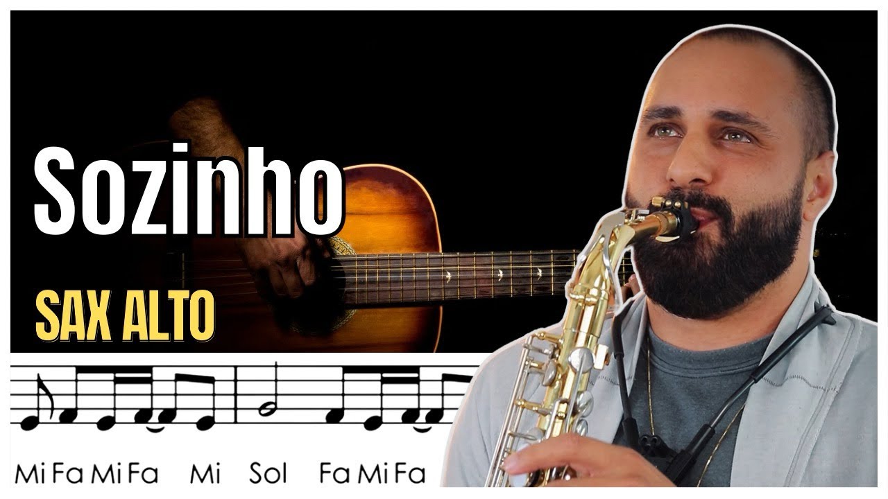 Sozinho | Partitura simplificada com notas - Sax Alto 🎷