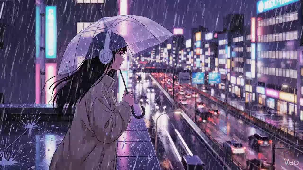 Midnight Rain 🌧️ Neon Japan Lofi for Deep Focus