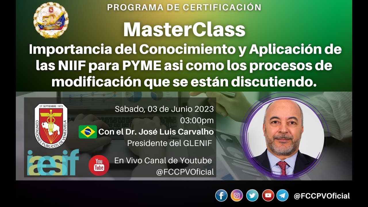 MasterClass La importancia del conocimiento y aplicación de las NIIF para PYME.