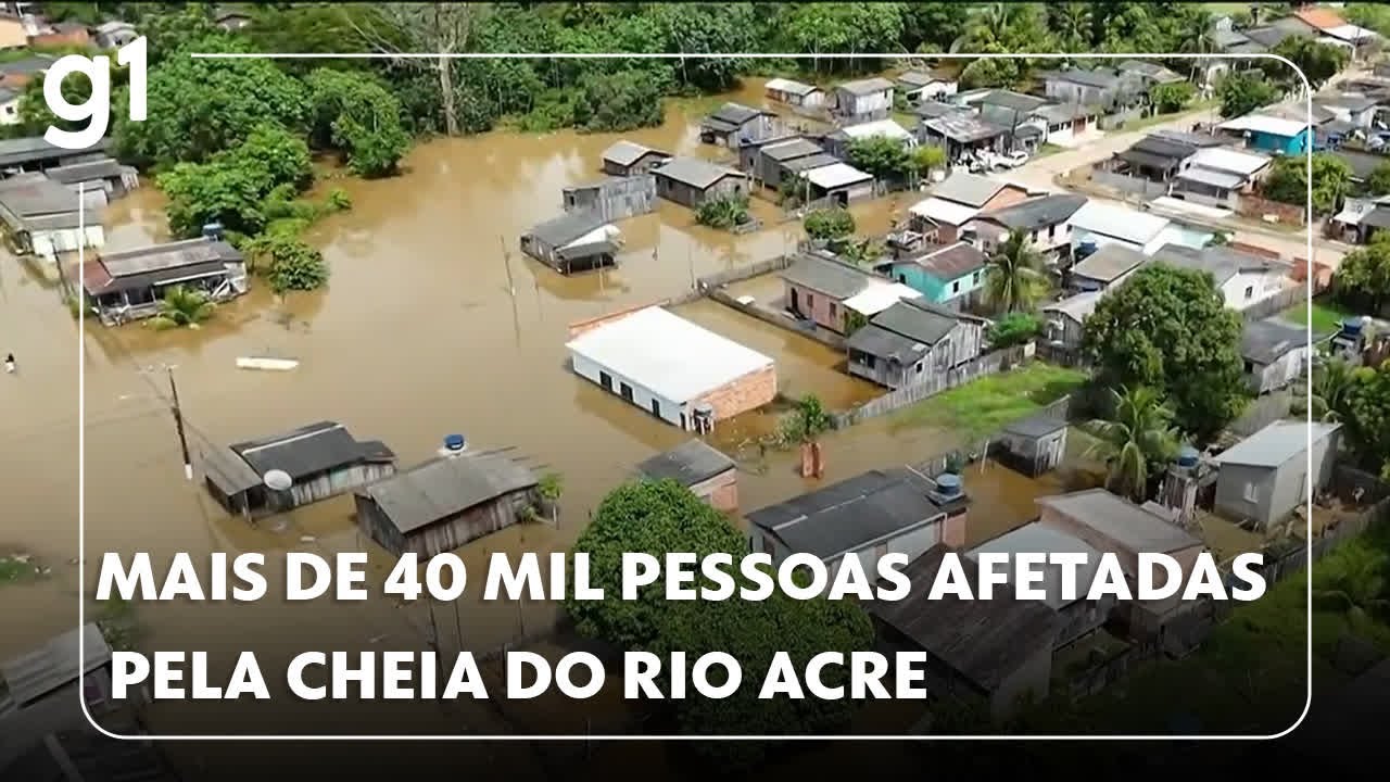 Com Rio Acre acima de 15 metros; 40 mil pessoas estão sendo afetadas