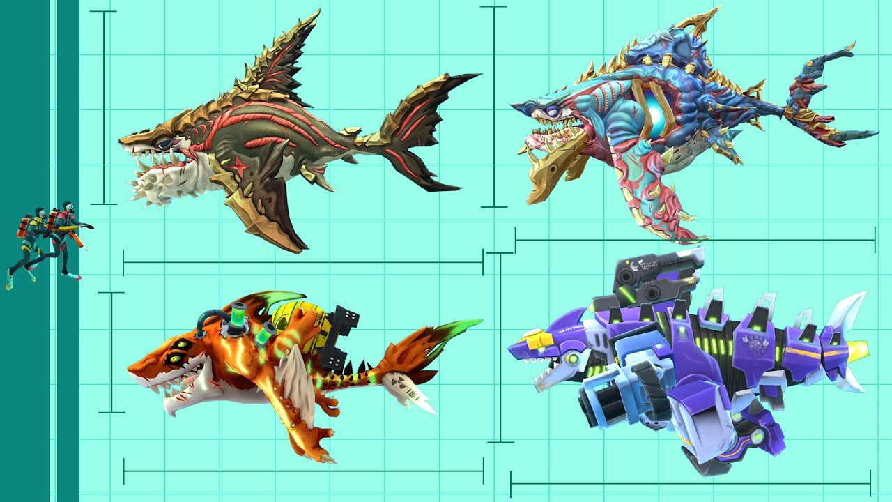 THE BIGGEST SHARK IN HUNGRY SHARK WORLD. All Sharks Size Comparison [Season 2] Mecha Sharkjira